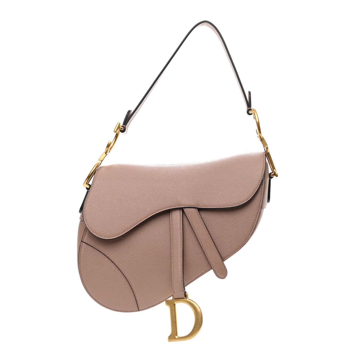 Christian Dior Grained Calfskin Saddle Bag Pink 1 of 9