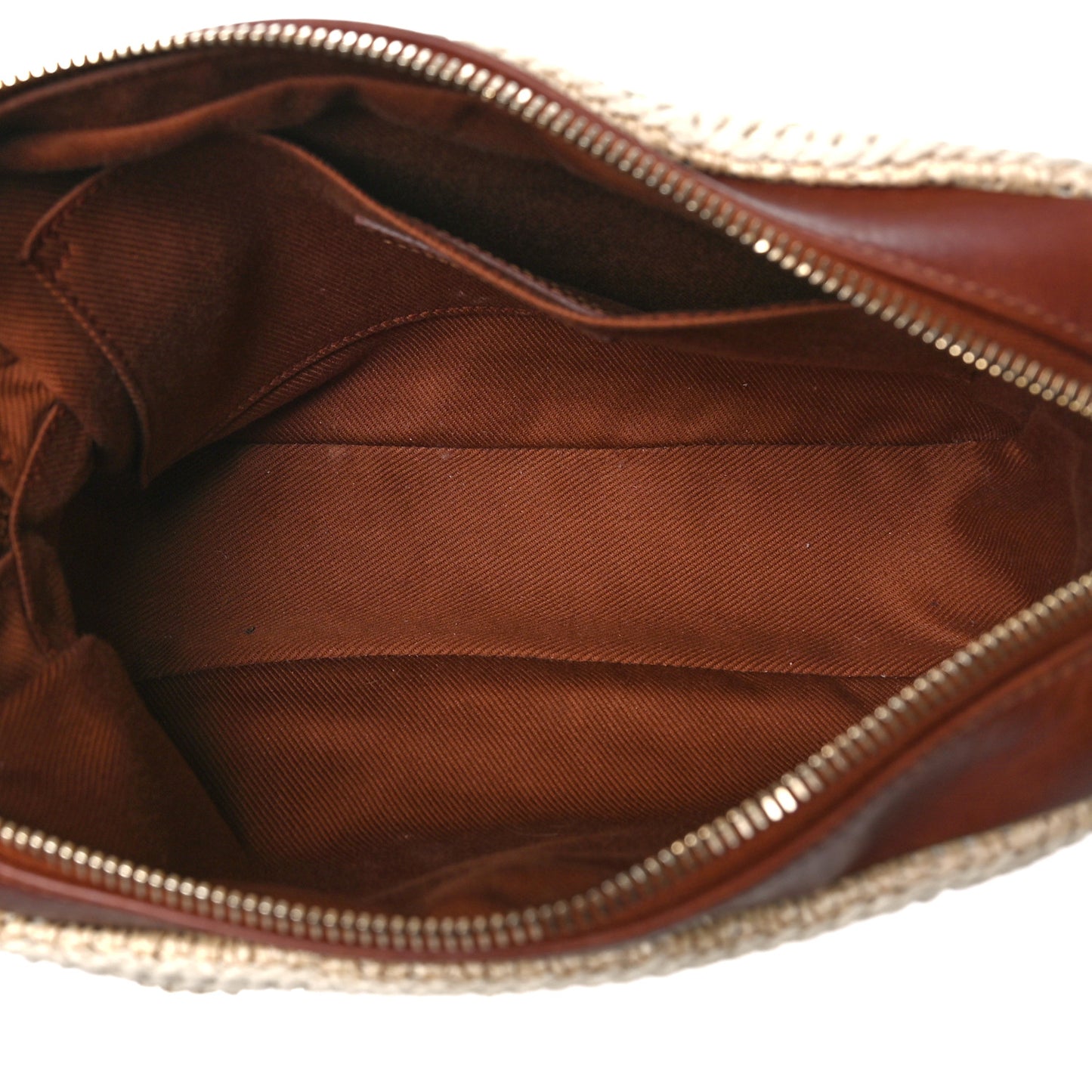 Raffia Canvas Monogram Lou Camera Bag Beige Brown
