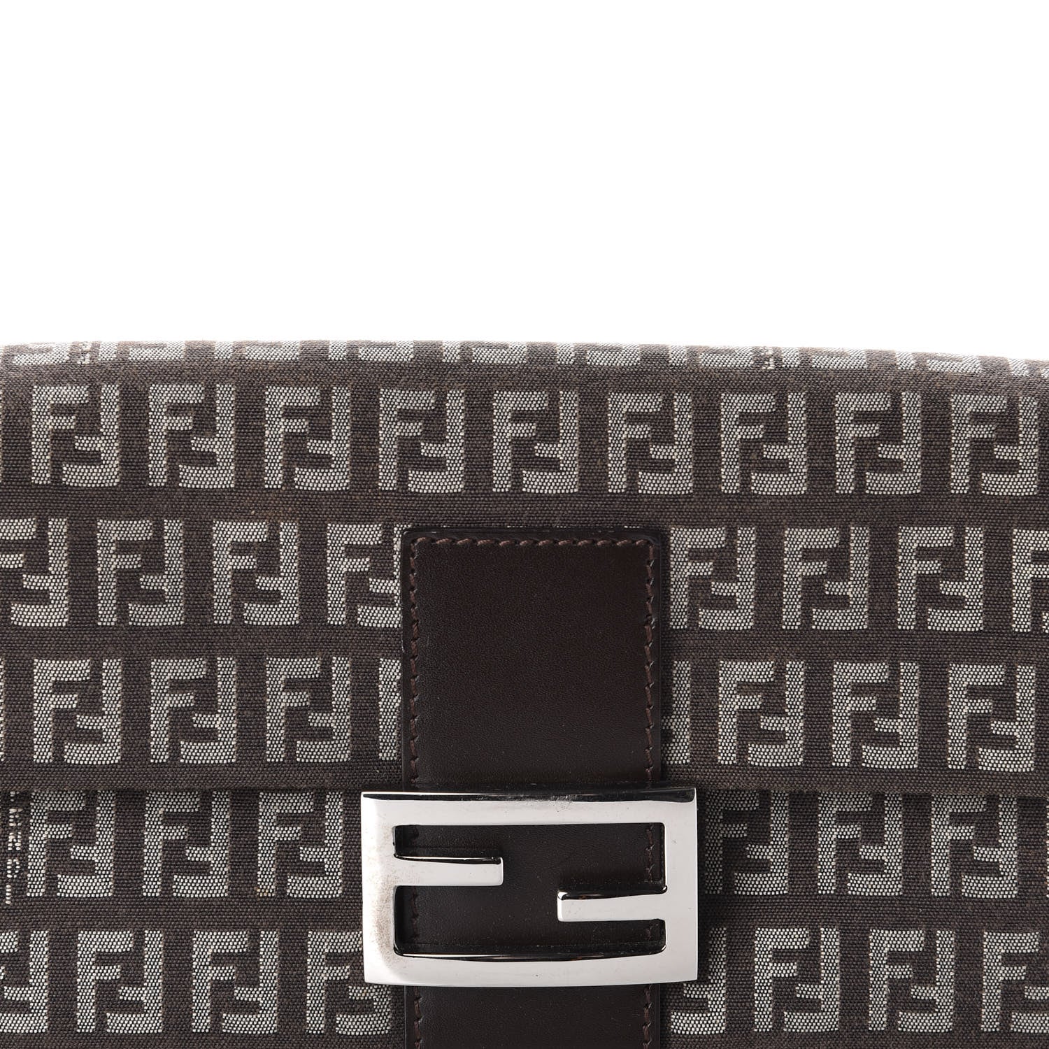 Fendi Zucchino Vitello Baguette Testa di Moro Beige 9 of 9