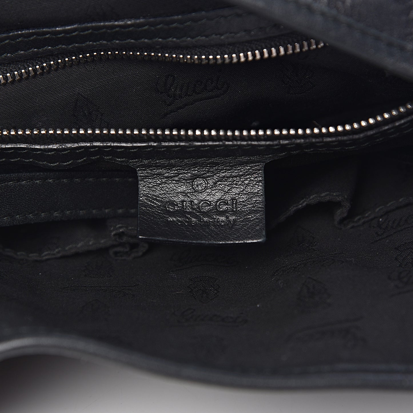 Guccissima Medium GG Twins Shoulder Bag Black
