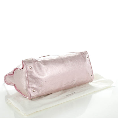 Balenciaga Metallic Agneau Classic Hardware Work Sparkle Pale Rose 4 of 8