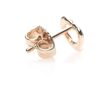 Tiffany 18K Rose Gold 7mm Elsa Peretti Open Heart Earrings 5 of 6