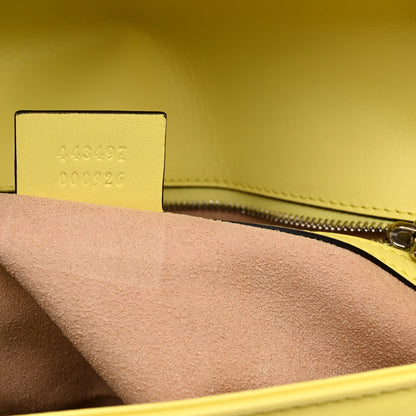 Gucci Calfskin Matelasse Small GG Marmont Shoulder Bag Banana 7 of 10