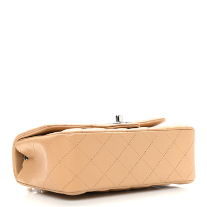 Chanel Lambskin Quilted Mini Rectangular Flap Beige 5 of 10