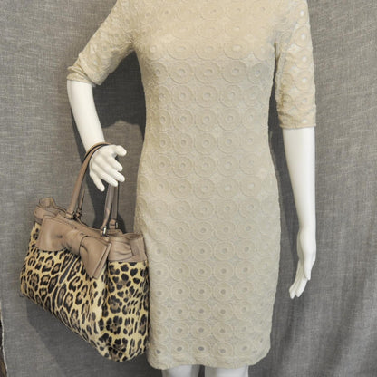 Valentino Garavani Calf Hair Leopard Print Medium Aphrodite Bow Tote 2 of 10