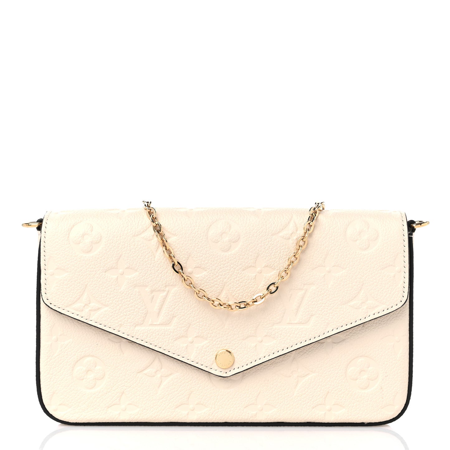 Empreinte Pochette Felicie Chain Wallet Cream