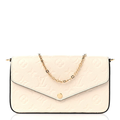 Louis Vuitton Empreinte Pochette Felicie Chain Wallet Cream 3 of 10