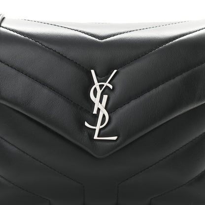 Saint Laurent Calfskin Y Quilted Monogram Toy Loulou Crossbody Bag Black 8 of 11