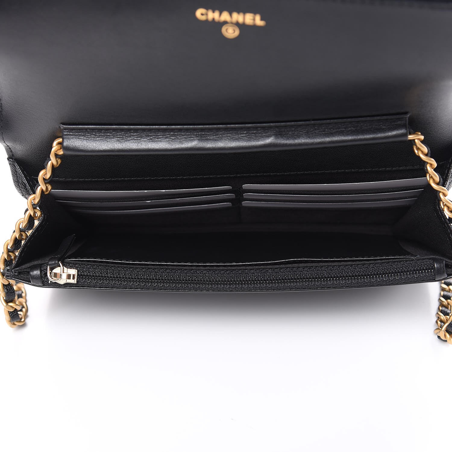 Chanel Caviar Quilted Boy Wallet On Chain WOC Black 5 of 12