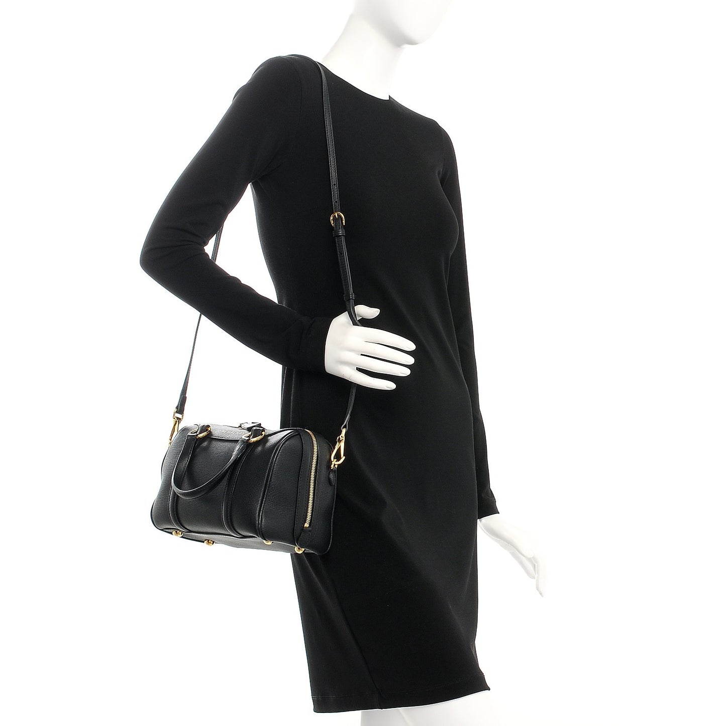 Derby Calfskin Small Alchester Bowling Bag Black