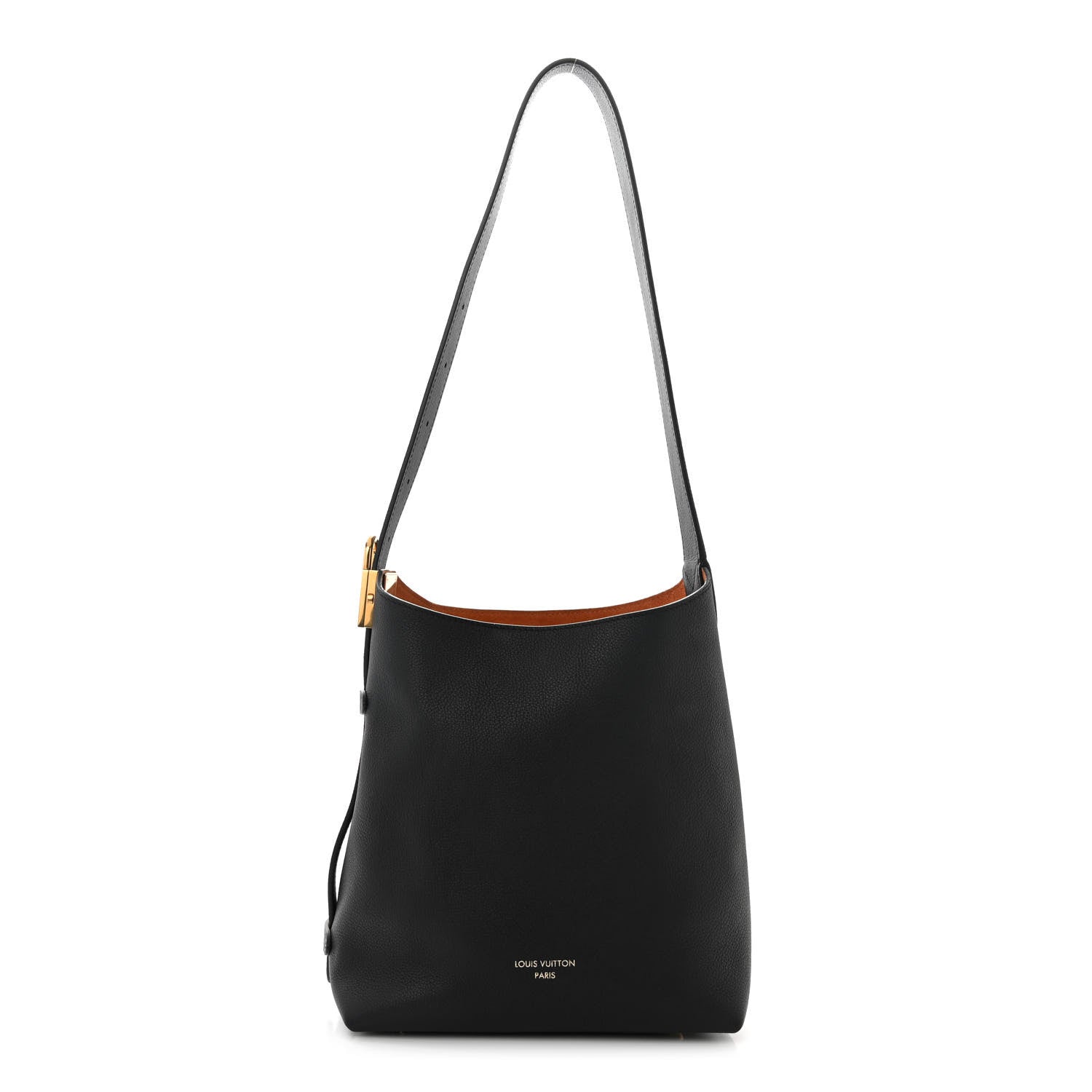 Louis Vuitton Grained Calfskin Low Key Hobo PM Black 1 of 10