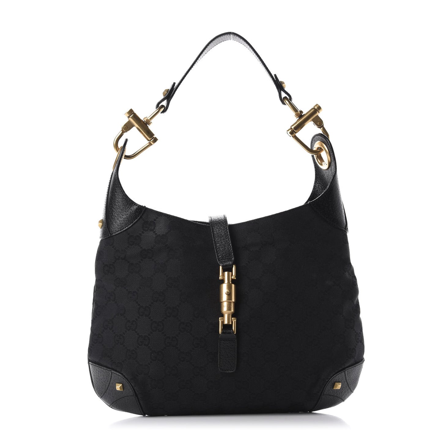 Monogram Piston Lock Jackie O Hobo Black