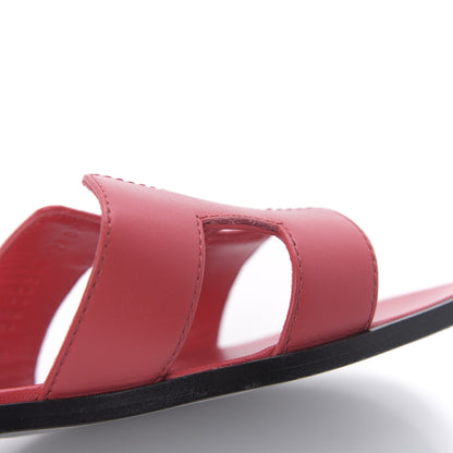 Hermes Calfskin Oran Sandals 37 Rose Cotinga 10 of 10