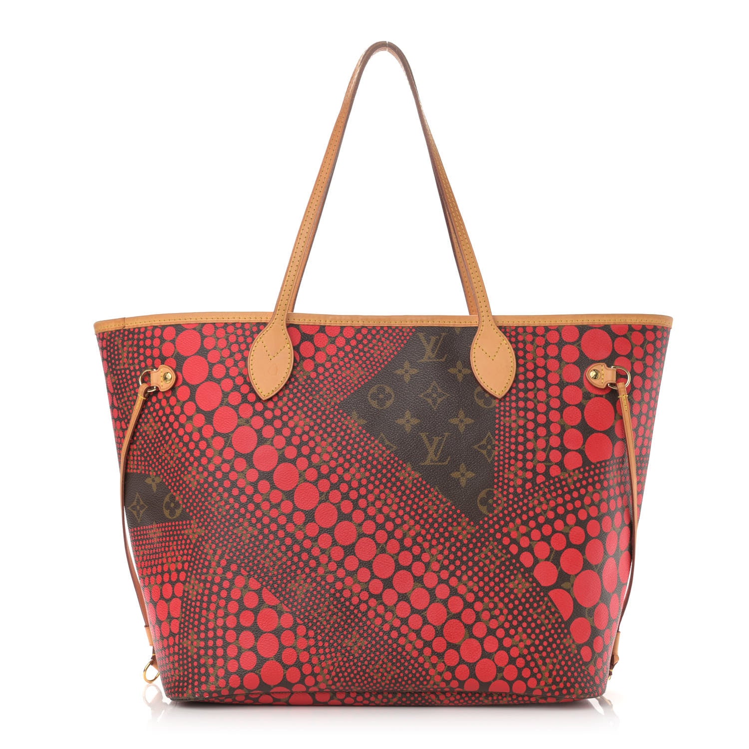 Louis Vuitton Monogram Kusama Waves Neverfull MM Red 1 of 12