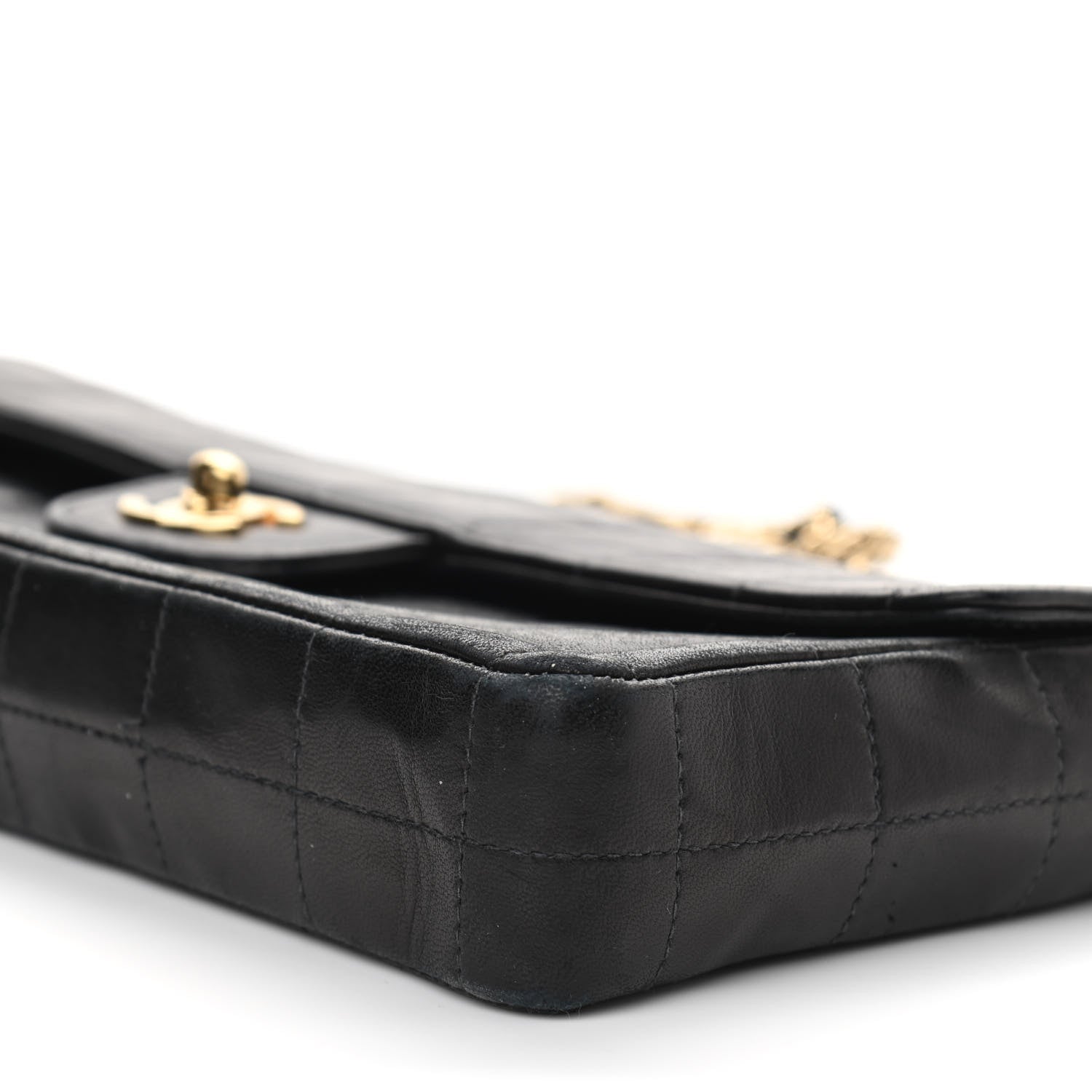 Chanel Lambskin East West Chocolate Bar Flap Black 11 of 14