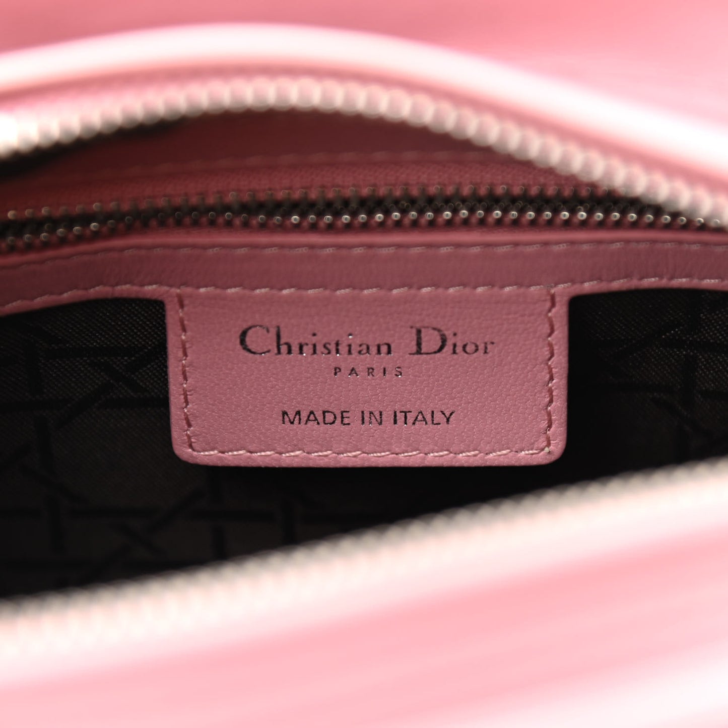 Lambskin Cannage Medium Lady Dior Rose Clair