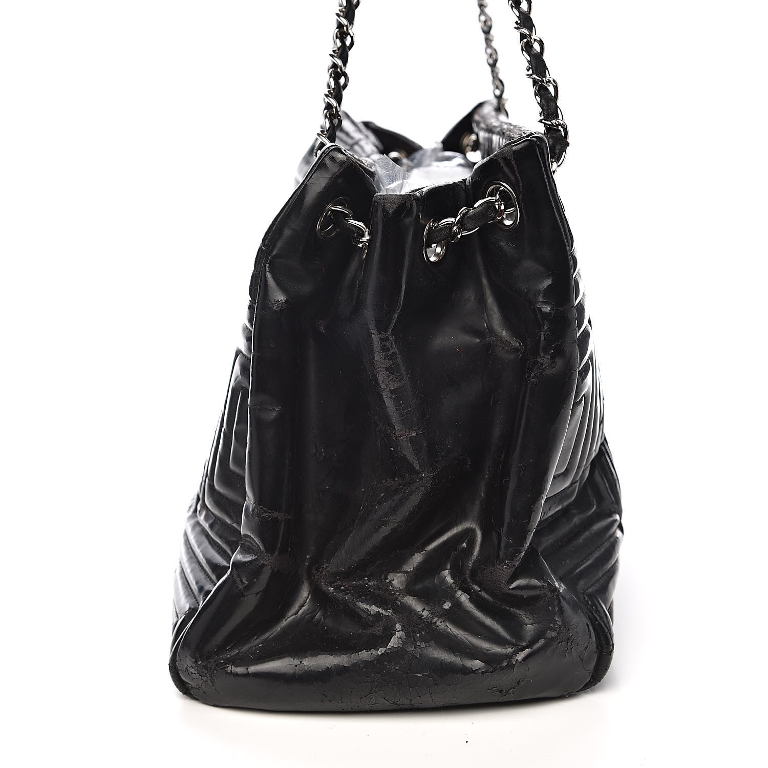 Chanel Vinyl Coco Ming Tote Black 15 of 24