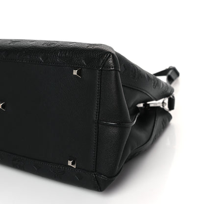 MCM Calfskin Ottomar Monogram Large Essential Tote Black 9 of 9