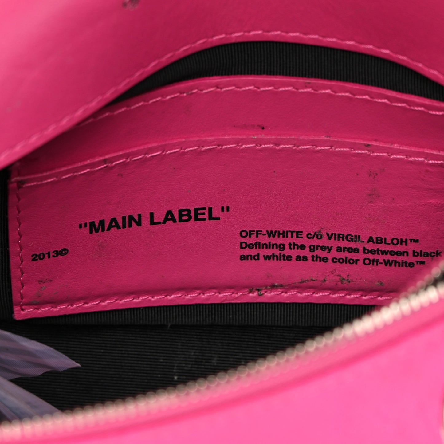 Nylon Mini Binder Clip Bag Fuchsia Red