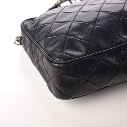 Chanel Lambskin Quilted CC Camera Case Navy 14 of 14