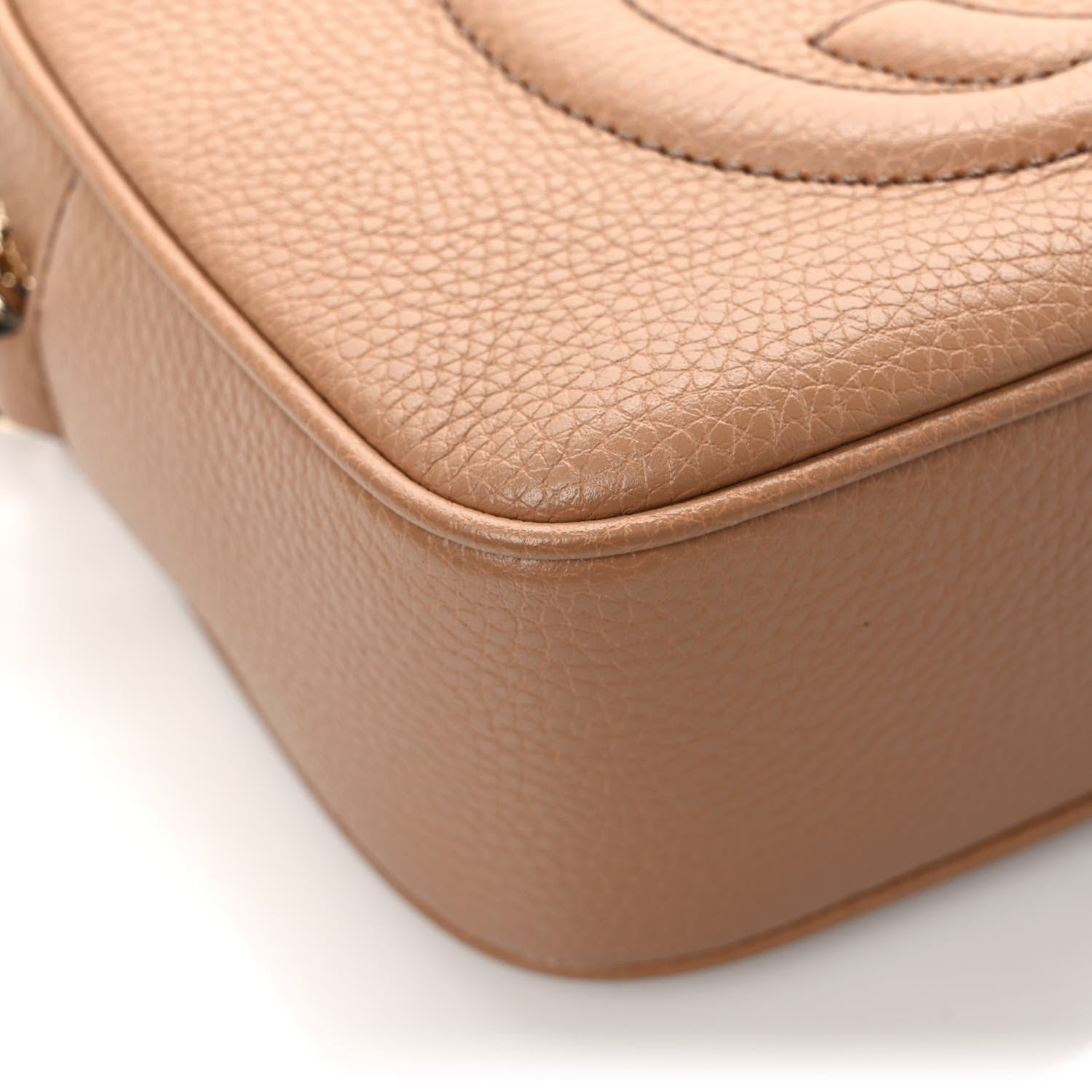 Gucci Pebbled Calfskin Small Soho Disco Bag Camelia 10 of 11