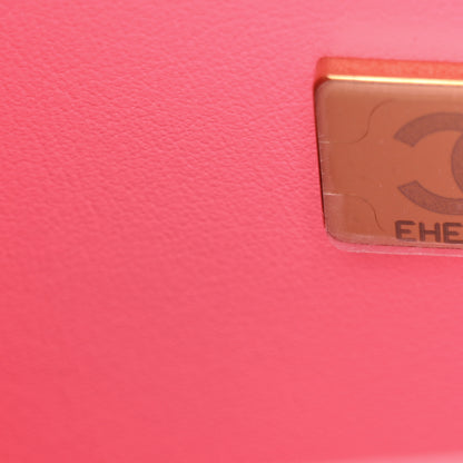 Chanel Lambskin Lacquered Quilted Mini Trendy CC Dual Handle Flap Bag Coral Pink 7 of 11