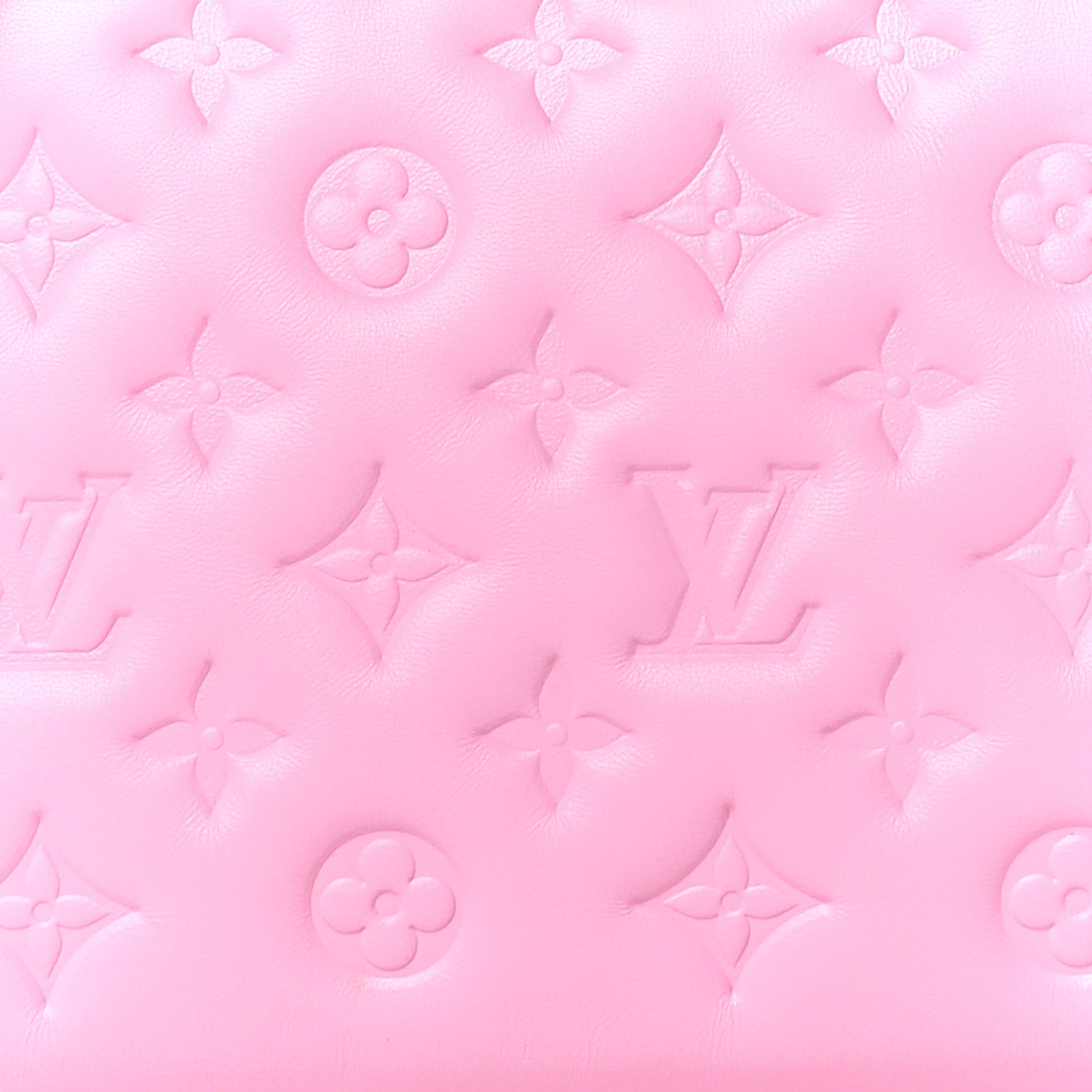 Louis Vuitton LOUIS VUITTON Lambskin Embossed Monogram Coussin PM Rose Bonbon 9 of 11