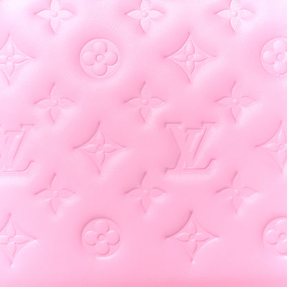 Louis Vuitton LOUIS VUITTON Lambskin Embossed Monogram Coussin PM Rose Bonbon 9 of 11