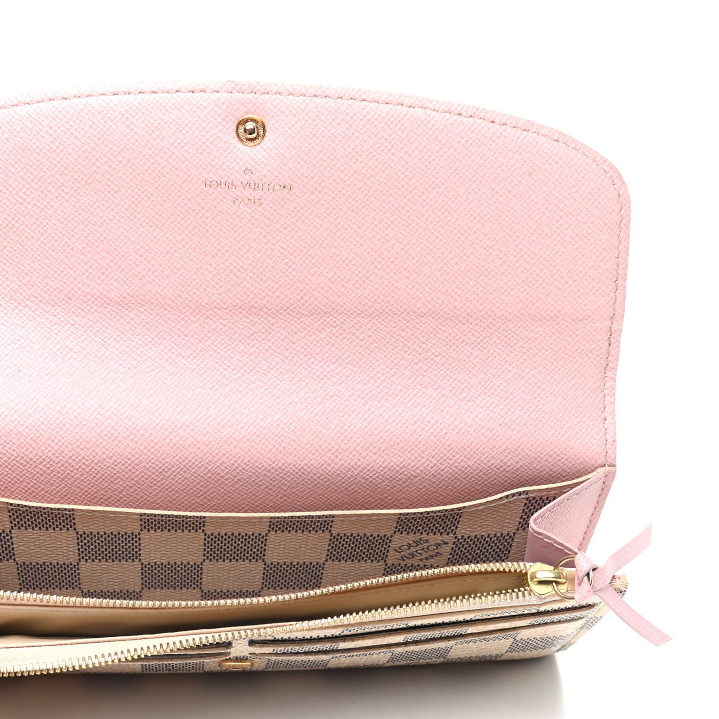 Damier Azur Emilie Wallet Rose Ballerine