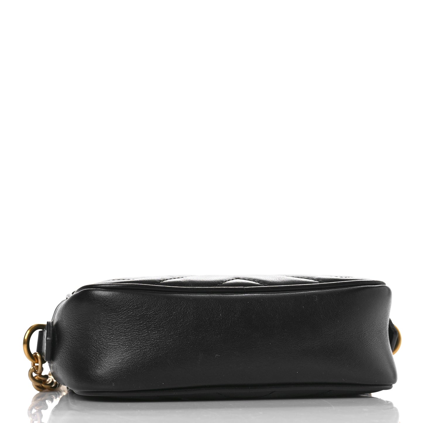 Calfskin Matelasse Mini GG Marmont Chain Shoulder Bag Black