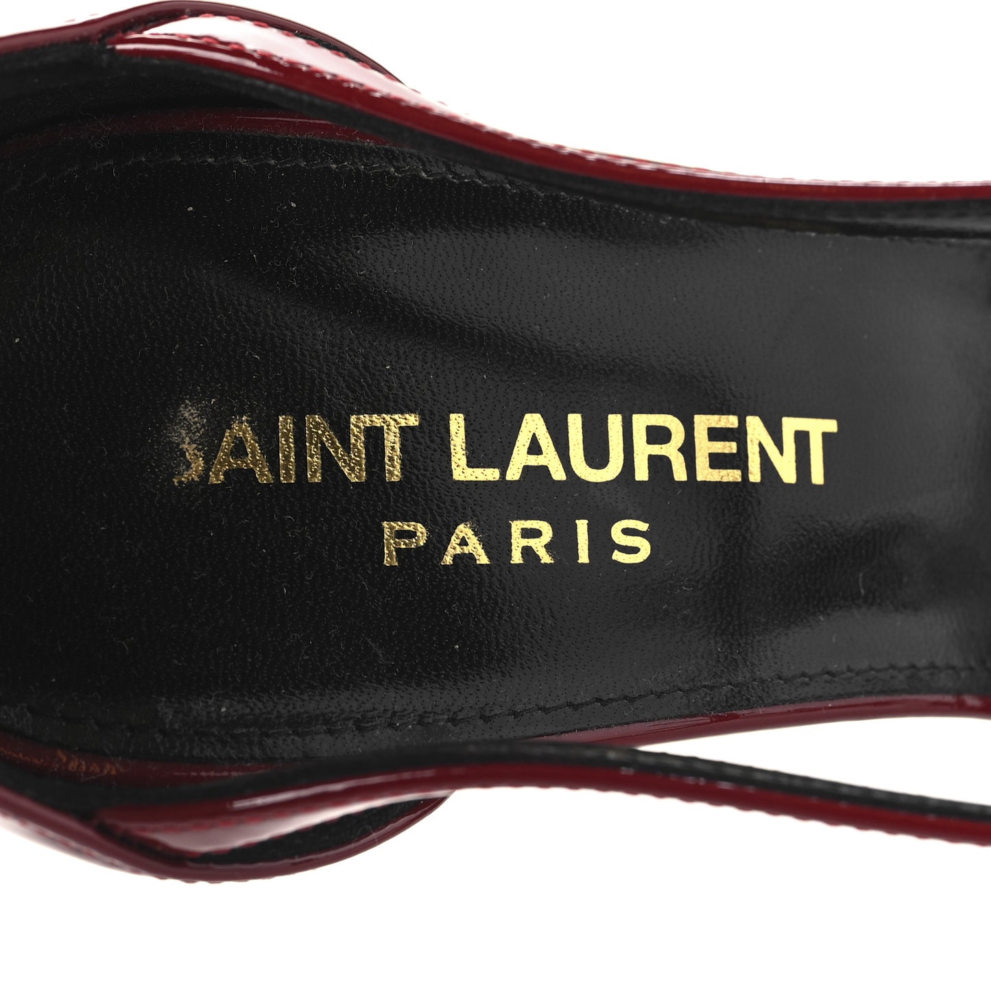 Patent Calfskin Cassandra 100 Sandals 37.5 Red Laquer