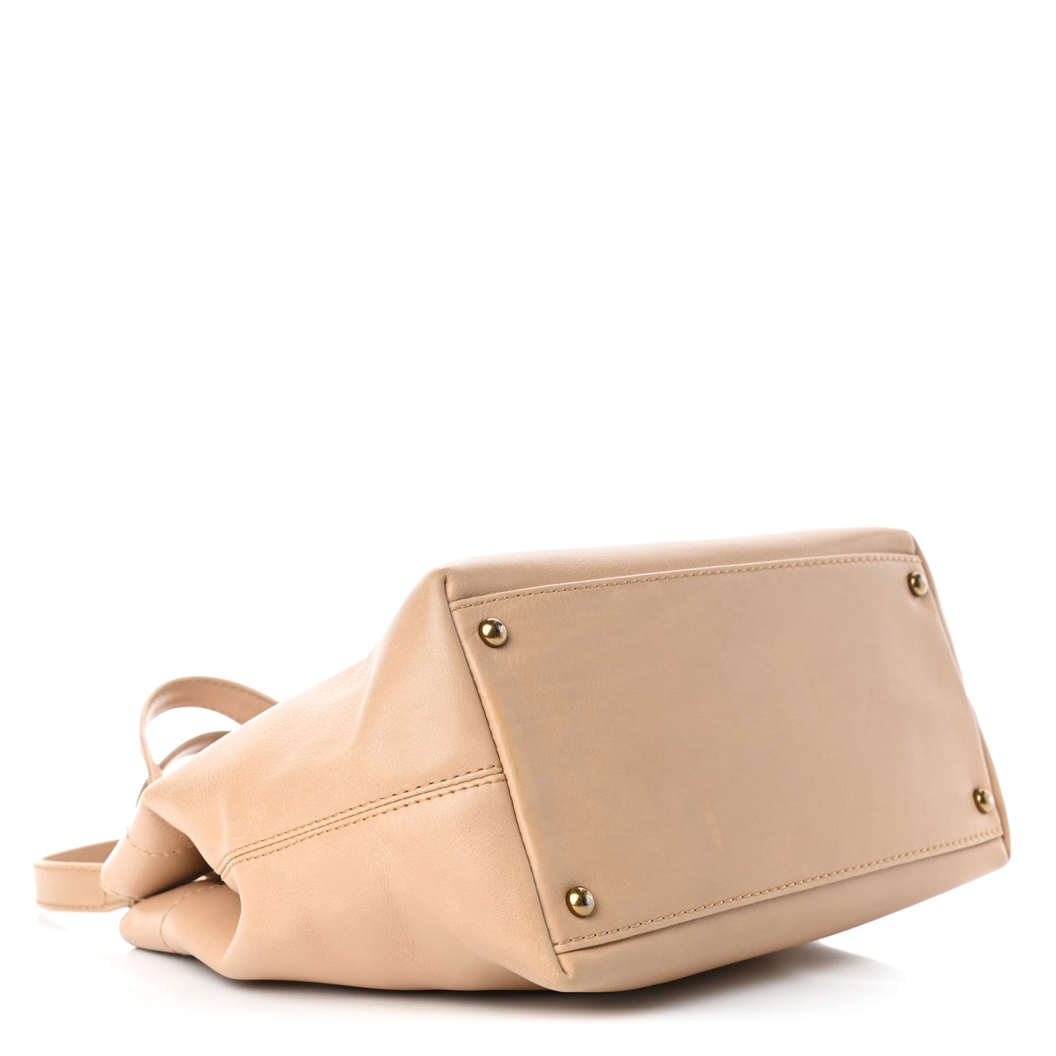 Chanel Calfskin Turnlock Shopper Tote Beige 3 of 4