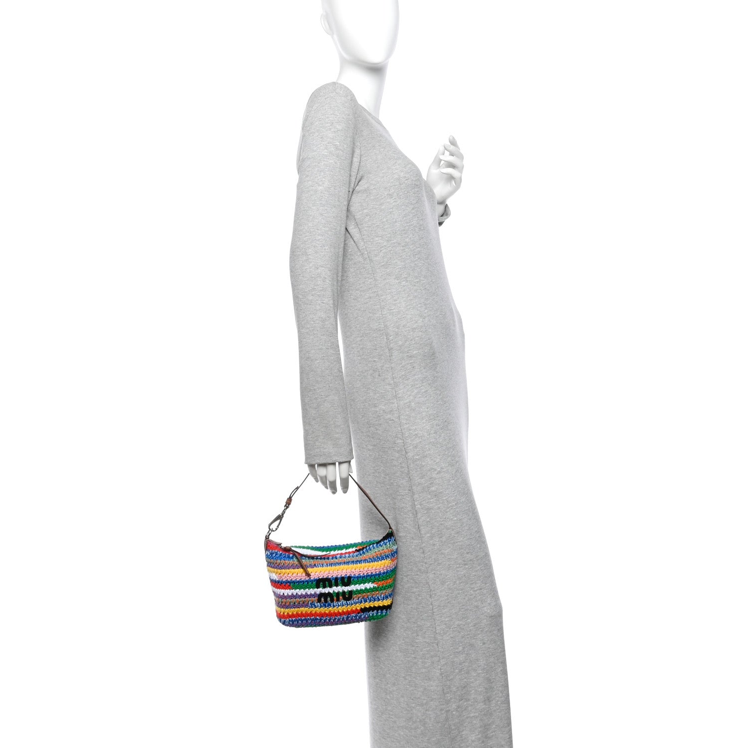 Miu Miu Fabric Crochet Pouch Multicolor 2 of 11