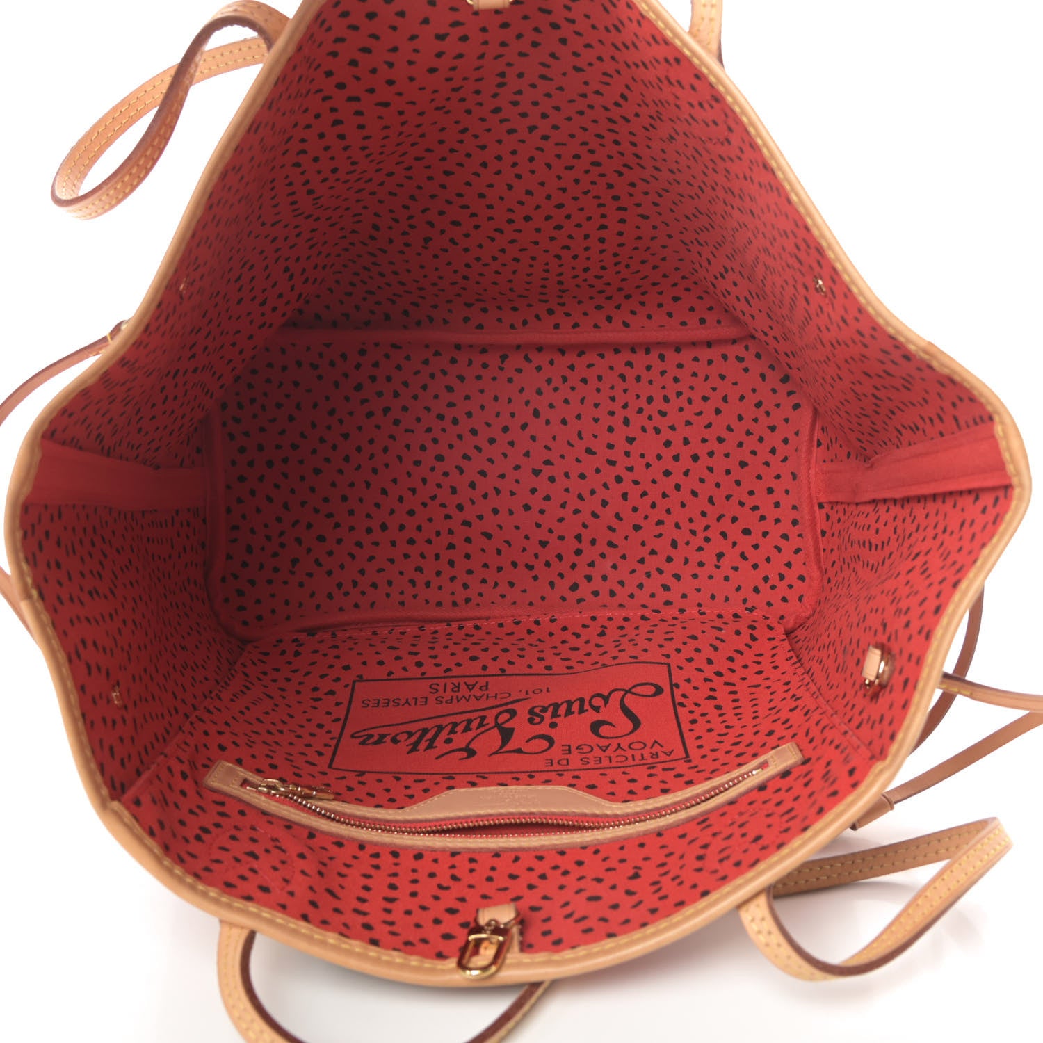 Louis Vuitton Monogram Kusama Waves Neverfull MM Red 5 of 17