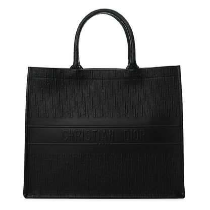 Christian Dior Oblique Calfskin Embossed Large Book Tote Black 1 of 16