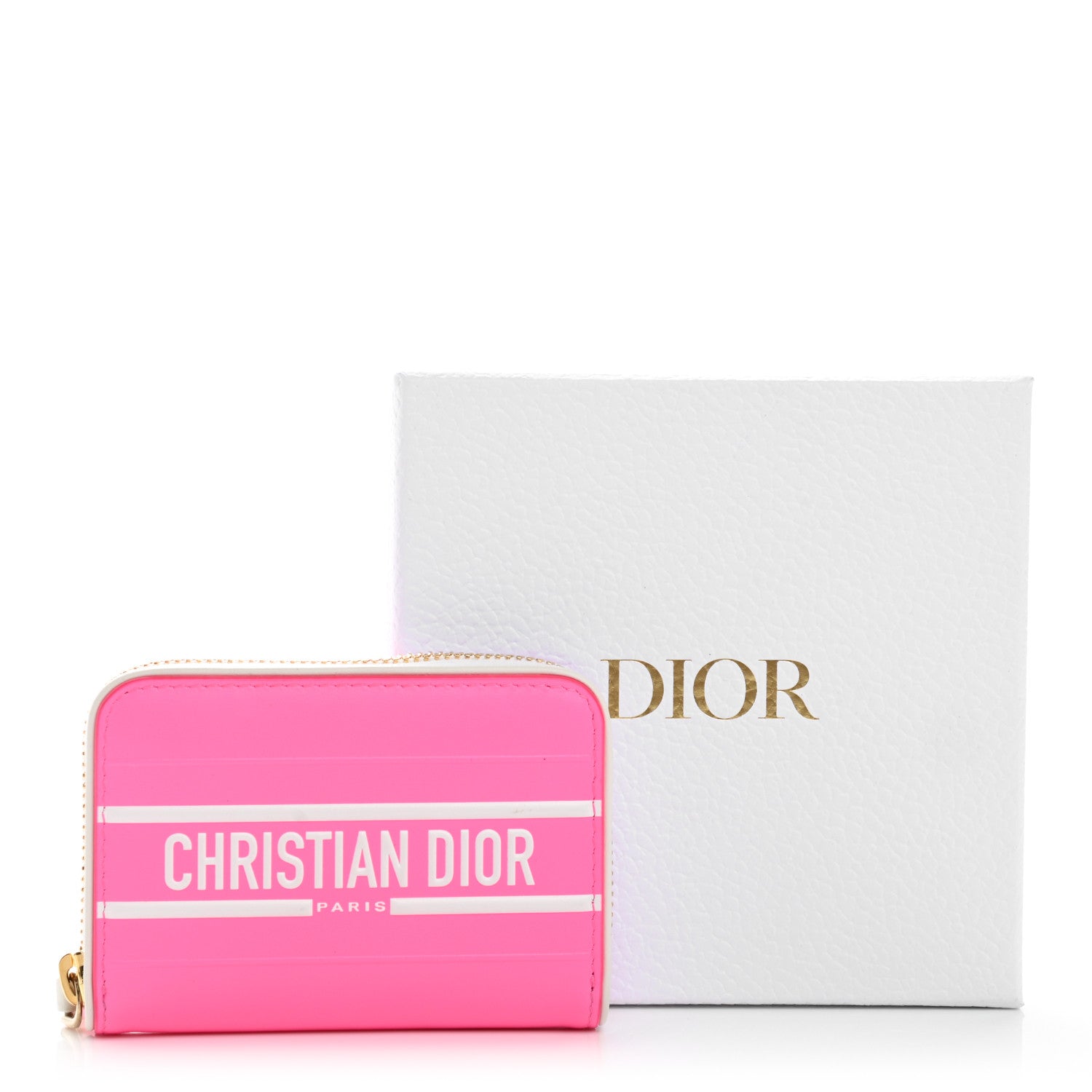 Christian Dior Calfskin Vibe Voyageur Card Holder Fluorescent Pink 8 of 8
