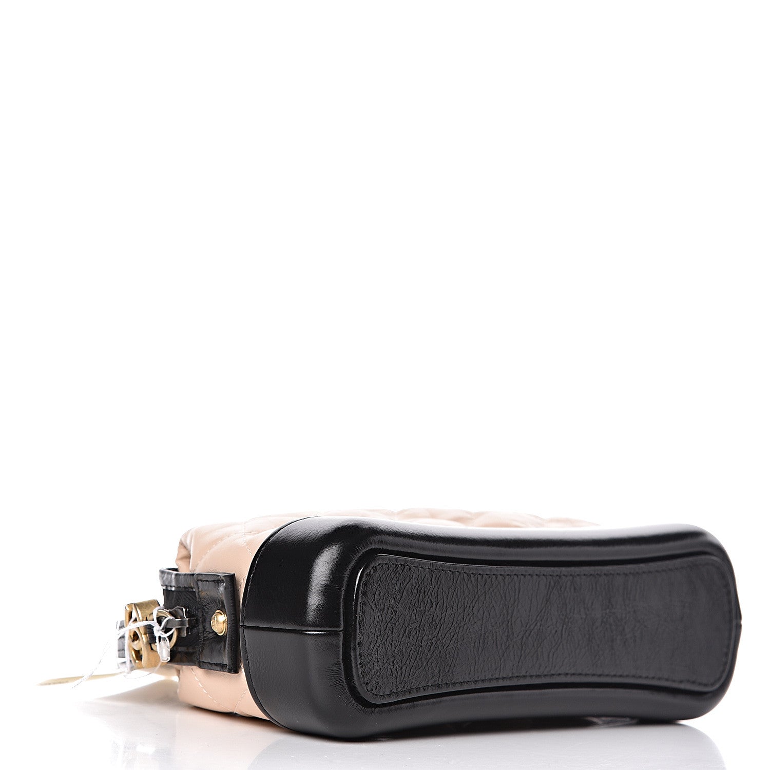 Chanel Aged Calfskin Quilted Gabrielle Classic Pouch Beige Black 4 of 7