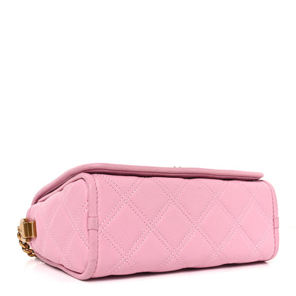 Marc Jacobs Grained Calfskin Quilted Double Stitched Small The Status Shoulder Bag Pink 4 of 9