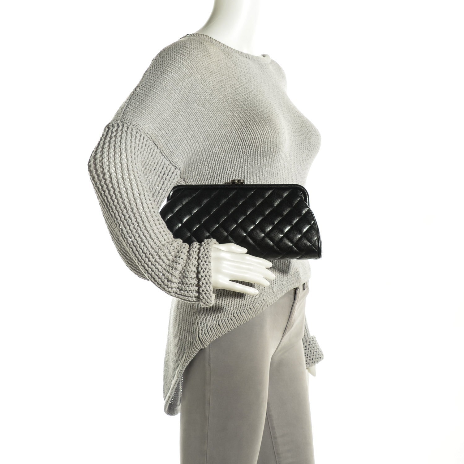 Chanel Caviar Quilted Timeless Clutch Black 2 of 8