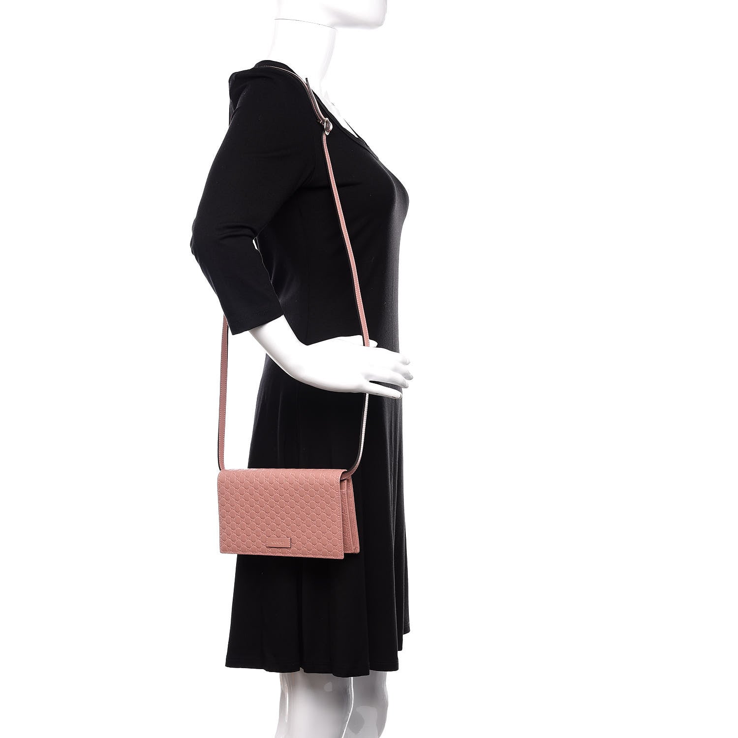Gucci Microguccissima Crossbody Wallet Soft Pink 2 of 11