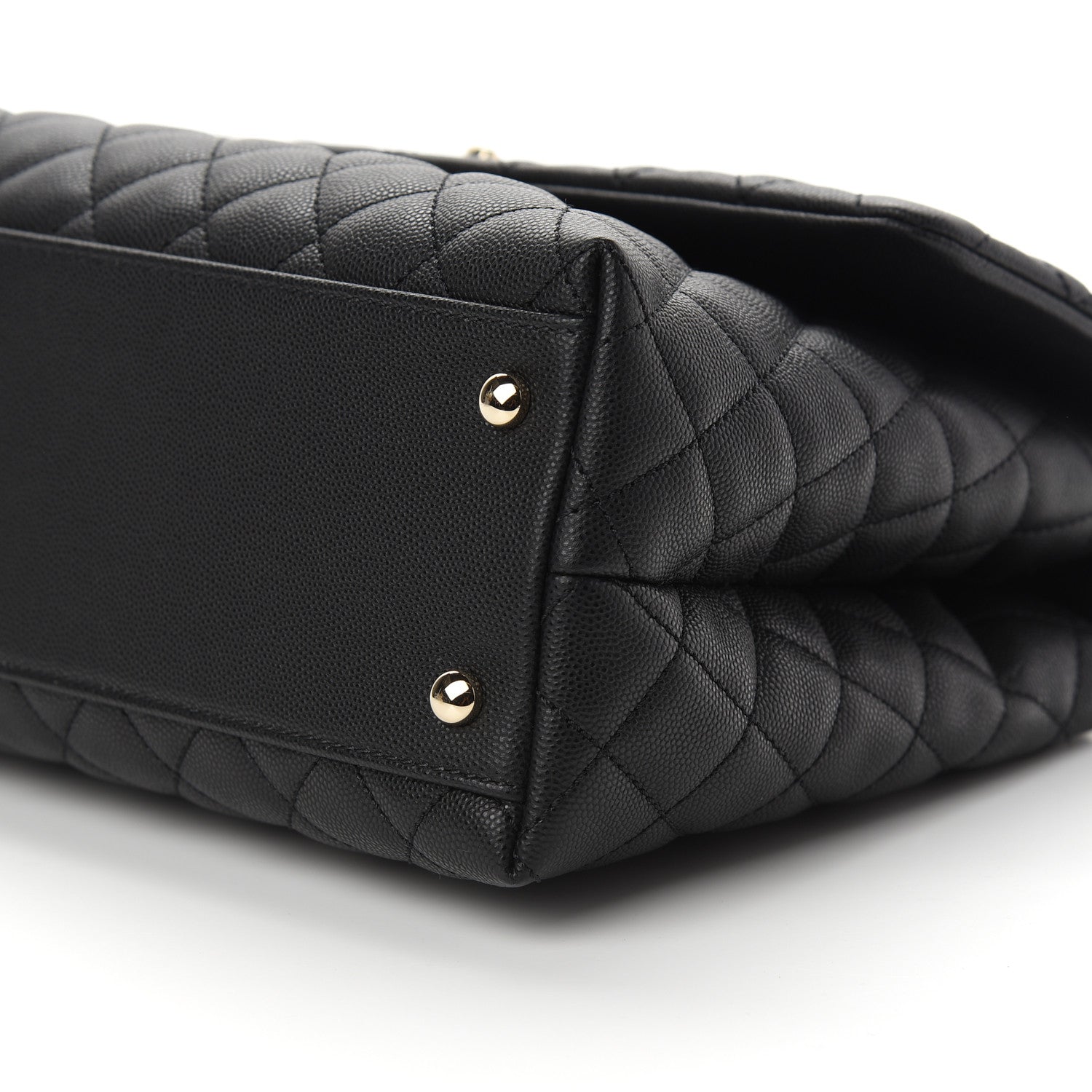 Chanel Caviar Quilted Medium Coco Handle Flap Black 9 of 9