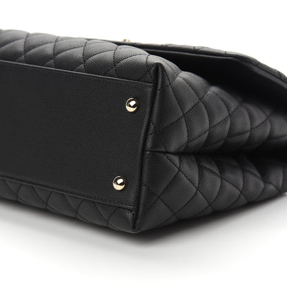 Chanel Caviar Quilted Medium Coco Handle Flap Black 9 of 9