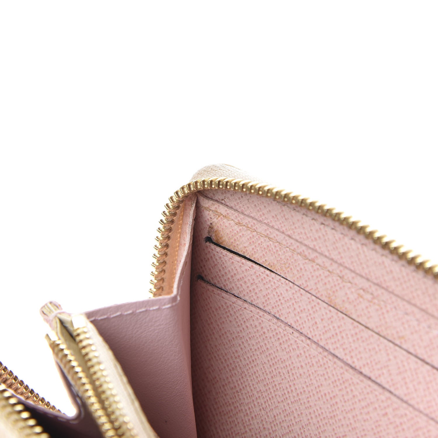 Louis Vuitton Damier Azur Clemence Wallet Rose Ballerine 7 of 9