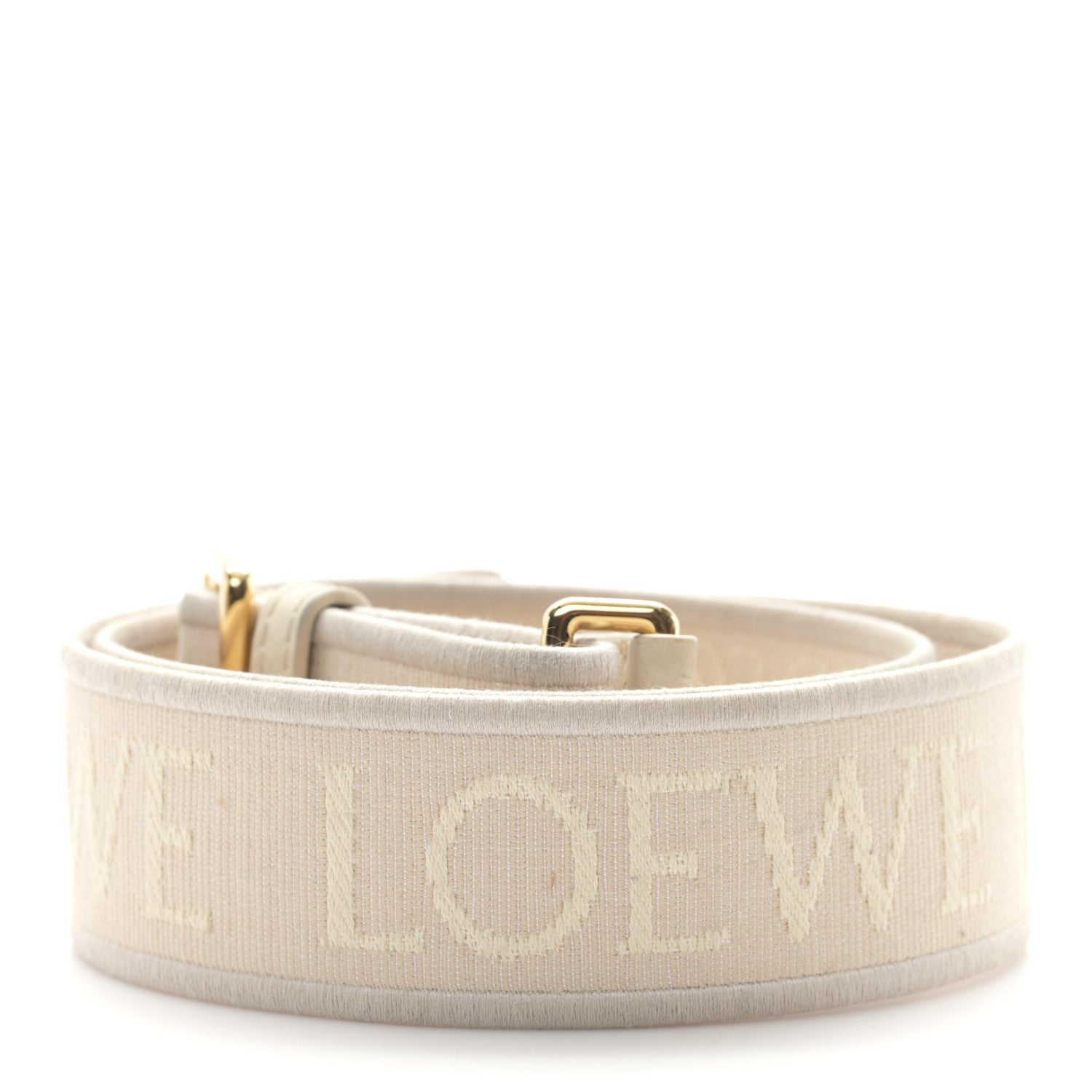 Loewe Calfskin Jacquard Webbing Anagram Strap Ecru 2 of 4