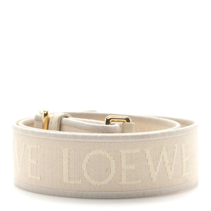 Loewe Calfskin Jacquard Webbing Anagram Strap Ecru 2 of 4