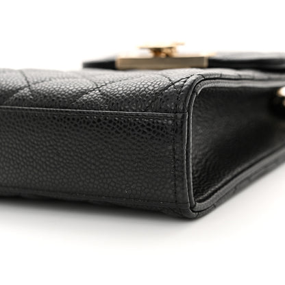 Chanel Caviar Quilted Golden Class Phone Holder Black 11 of 12