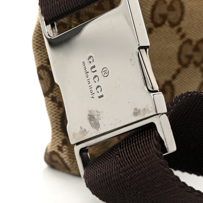 Gucci GG Monogram Web Double Pocket Belt Bag Dark Brown 10 of 10