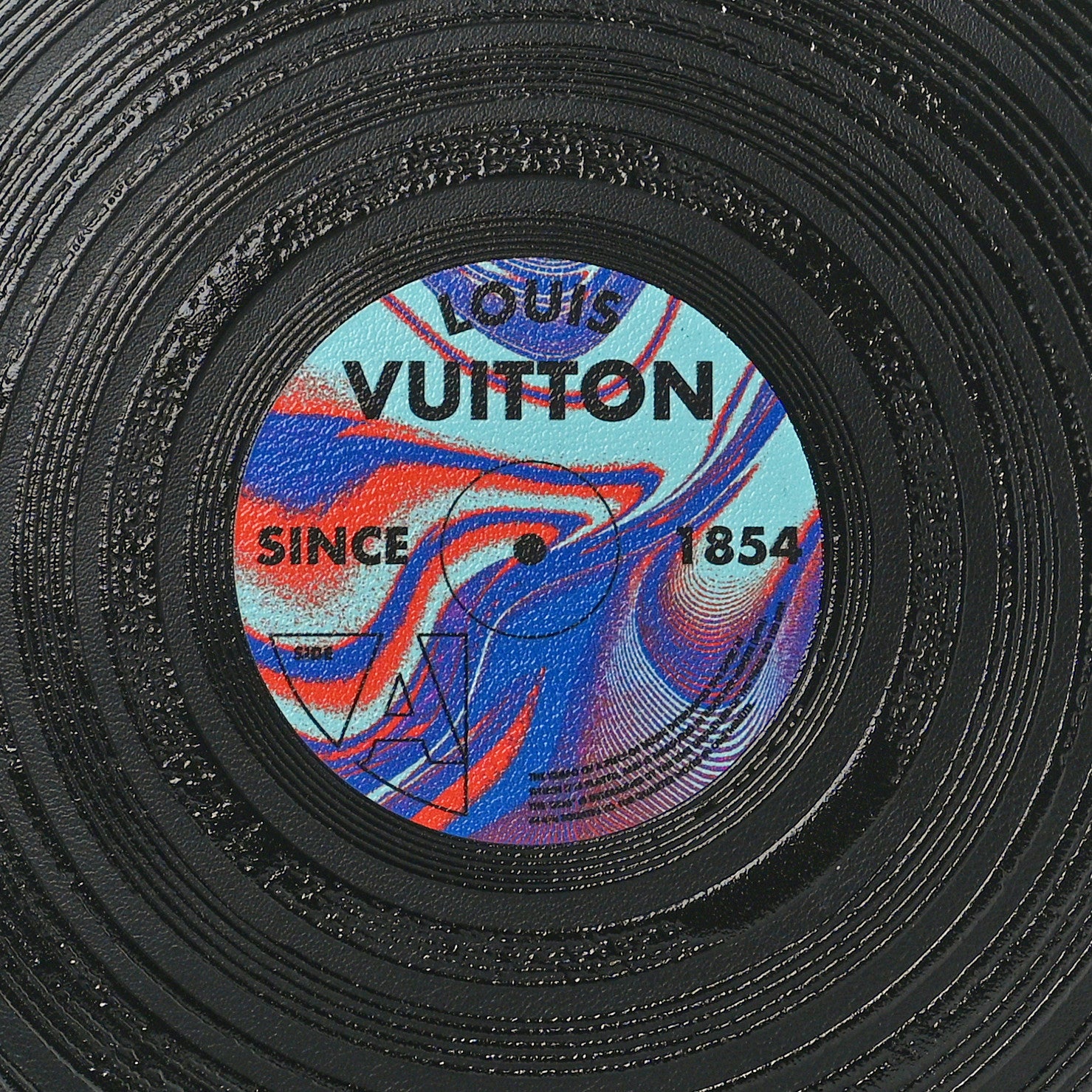 Louis Vuitton Calfskin Since 1854 Disc Pouch Black Multicolor 7 of 7
