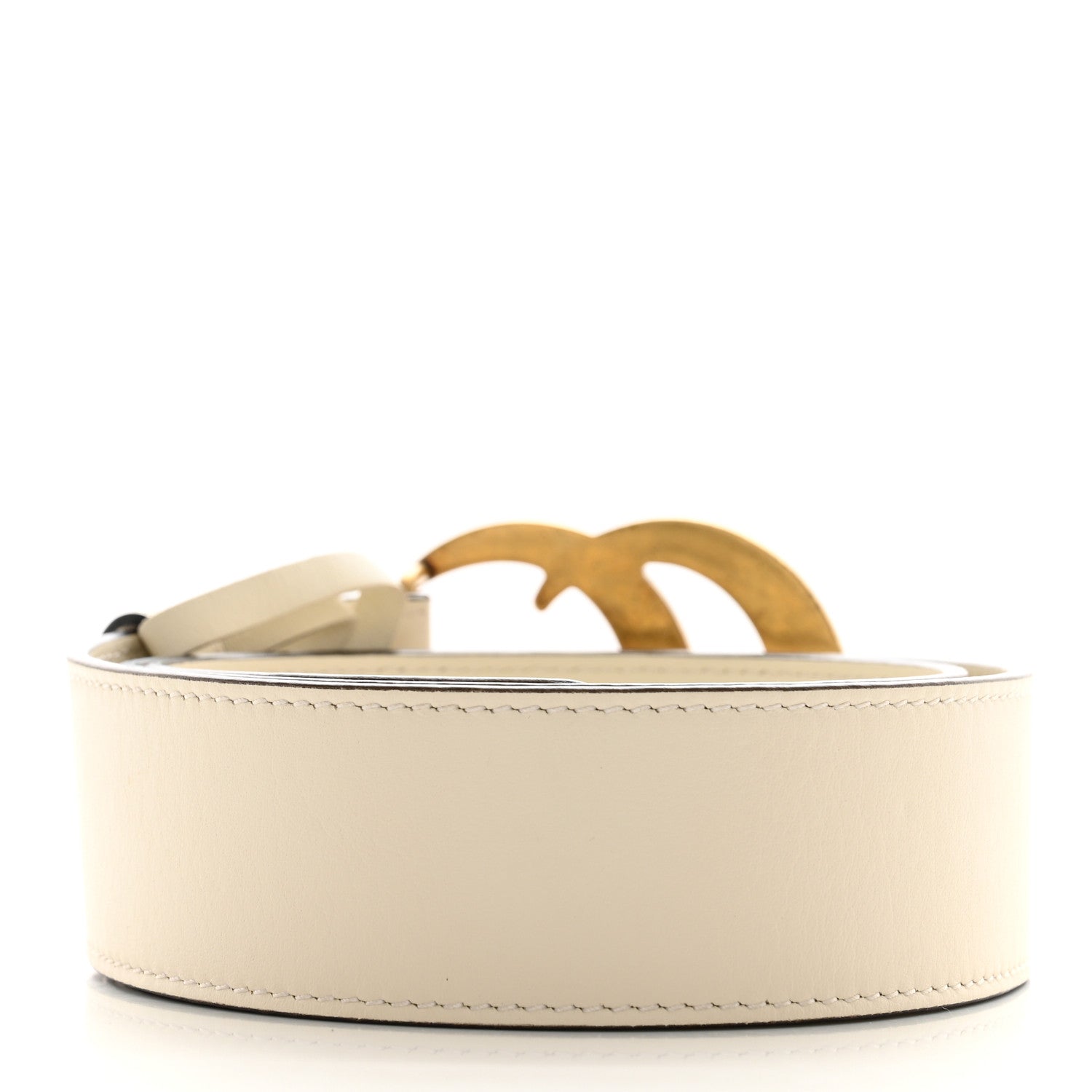 Gucci Calfskin Double G 40mm Belt 75 30 Mystic White 2 of 5