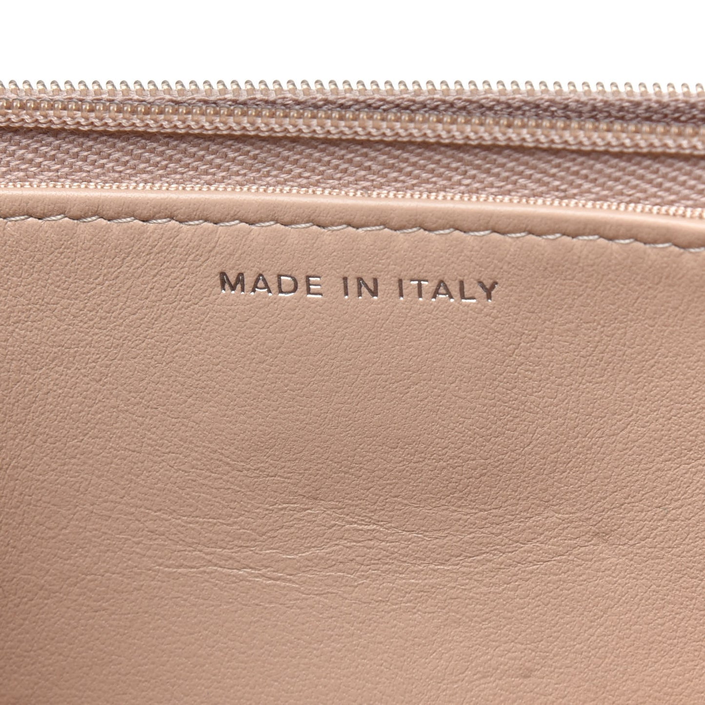 Caviar Quilted Wallet On Chain WOC Beige